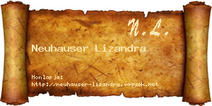 Neuhauser Lizandra névjegykártya